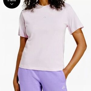Adidas Women's Light Pink Short Sleeve Tee